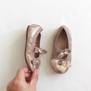 ZARA champagne glitter knot flats size 21(5.5)